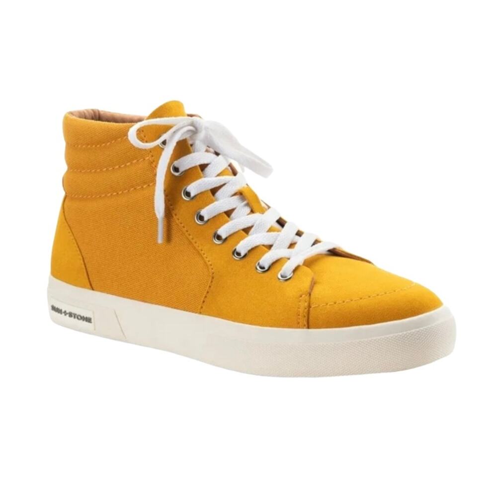 Sun + Stone Men's Jett High Top Sneakers Yellow Size 8 1/2